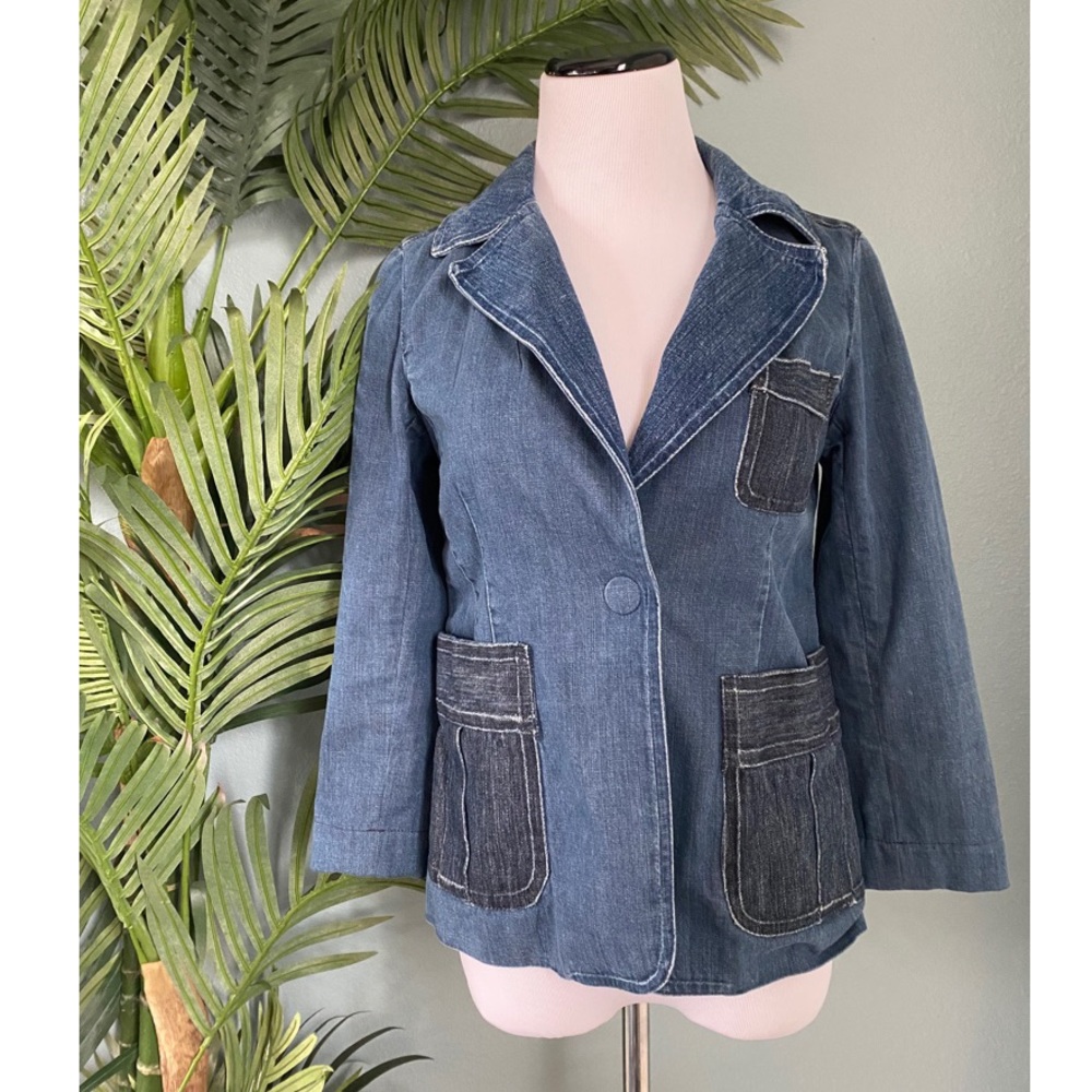 Marc Jacobs Patchwork Denim Blazer - image 1